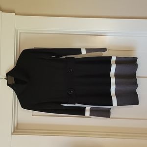 Black long sleeved fitted sweater dress, size medium